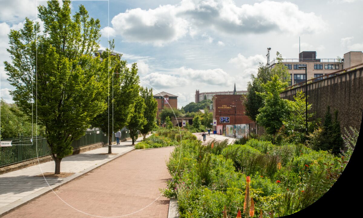 Green planting in Sheffield UK