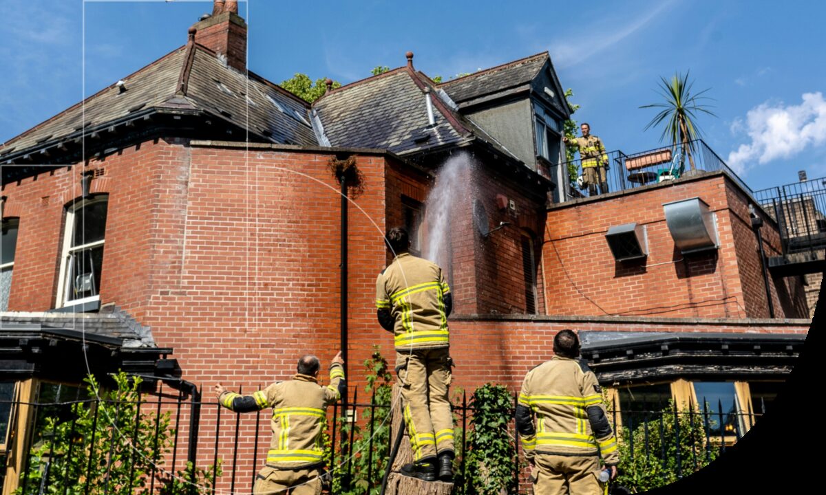 Heatwave fire in Sheffield UK