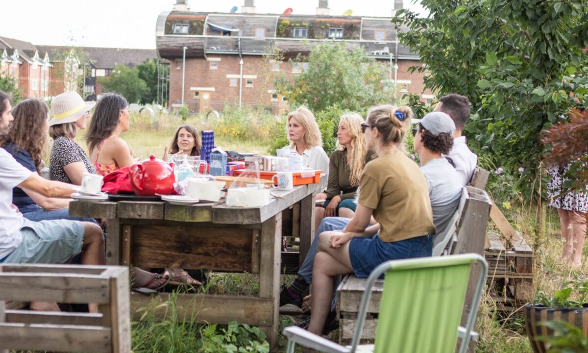 Joanna Lumley and the Human Swan visit Bed ZED community swap