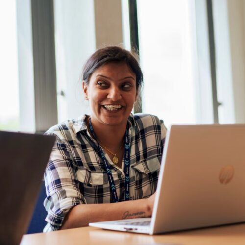 Woodland team member laptop