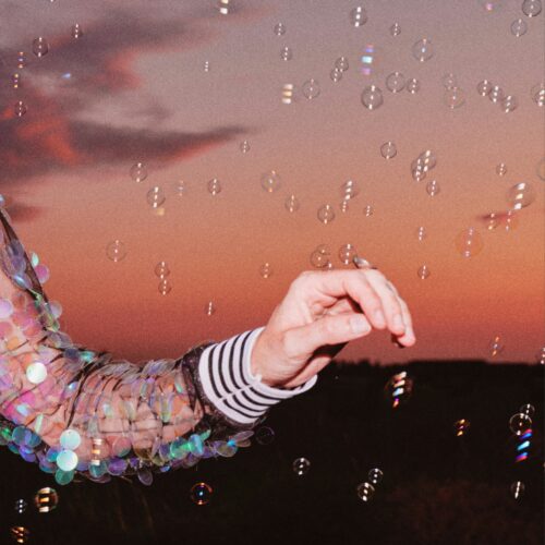 Bubbles square crop for awards