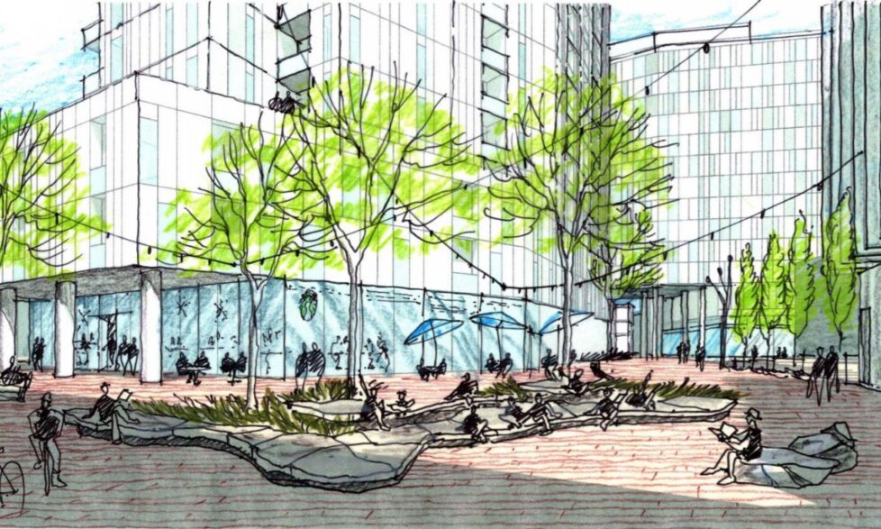 Baker District Redevelopment Baker Street Looking North