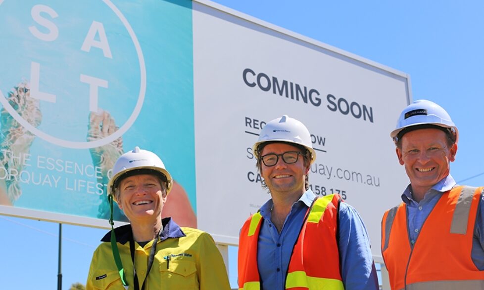 Tracey Slatter Tony Belcher and Anthony Webber at One Planet Community Salt Torquay